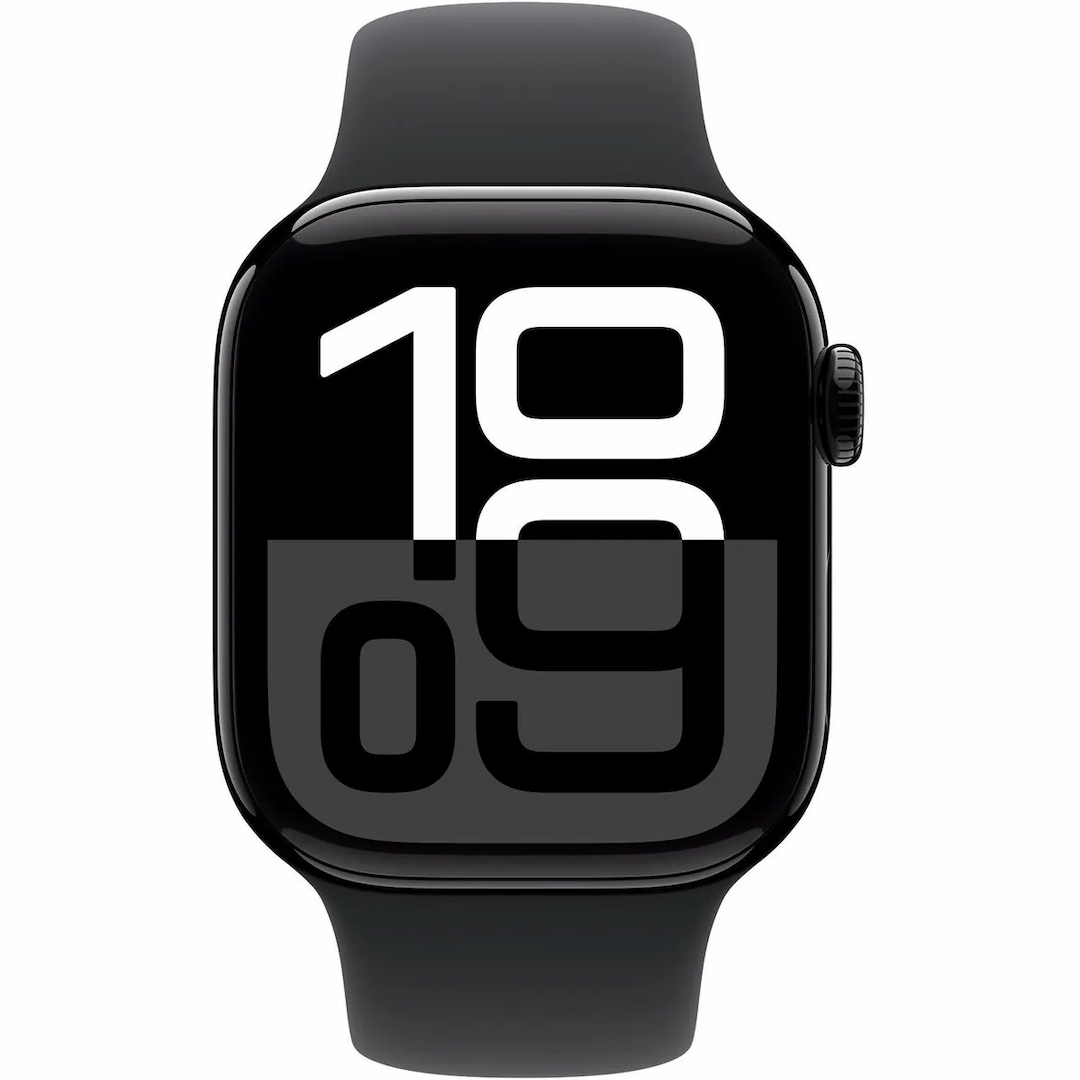 Apple Watch Series 10 GPS 42MM (Jet Black Aluminium Case, Black Sport Band-M/L)