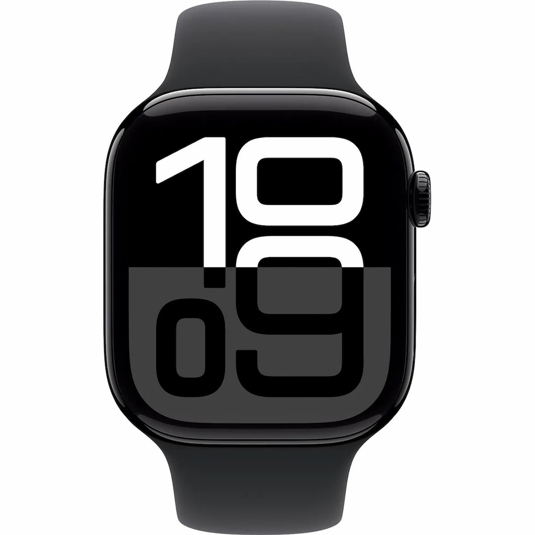 Apple Watch Series 10 GPS 46MM (Jet Black Aluminium Case, Black Sport Band-M/L)