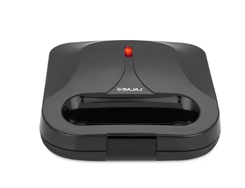 BAJAJ SWX 5 800W 2 Slice Sandwich Toaster Maker Non Stick Coating Plates (Black)
