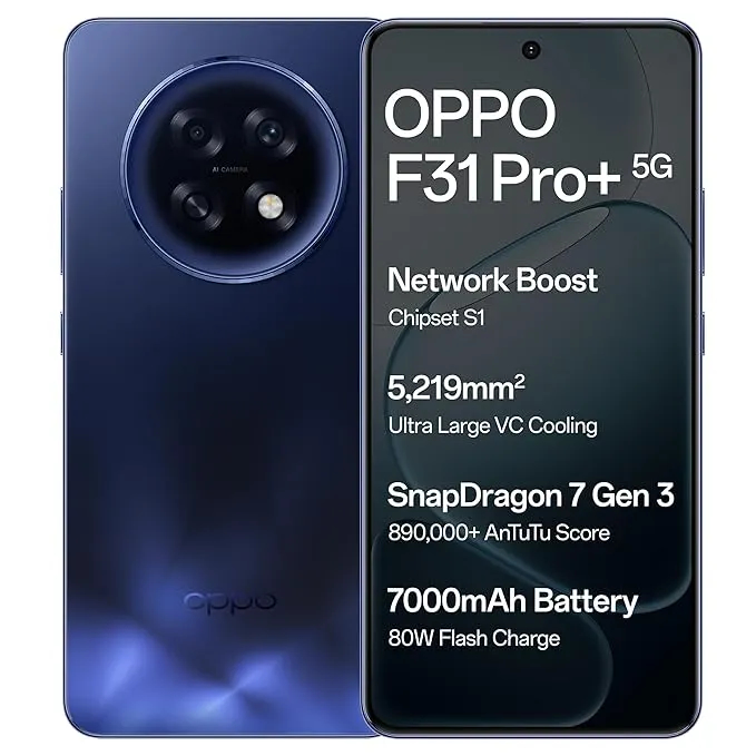 OPPO F31 Pro+ 5G (Gemstone Blue, 8GB RAM, 256GB)