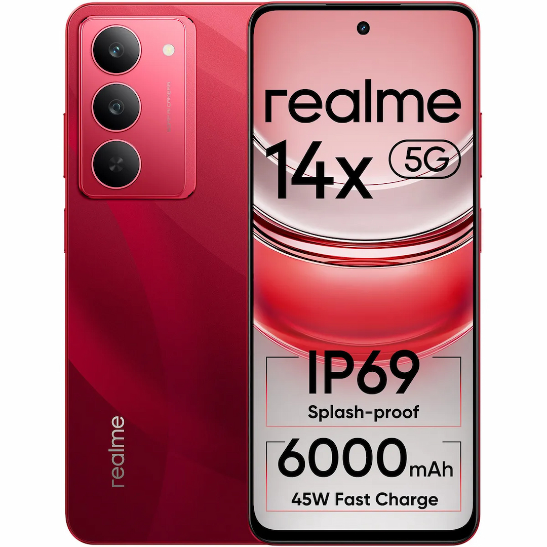 Realme 14X 5G (Jewel Red, 8 GB + 128 GB)  