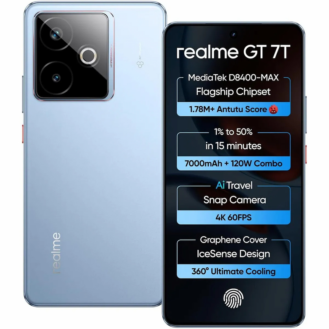 Realme GT 7T 5G (Icesense Blue, 12 GB + 512 GB)  