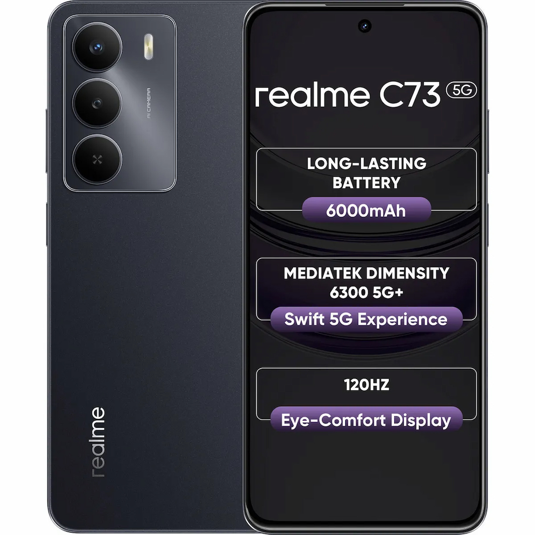 Realme C73 5G (Onyx Black, 4 GB + 128 GB)  