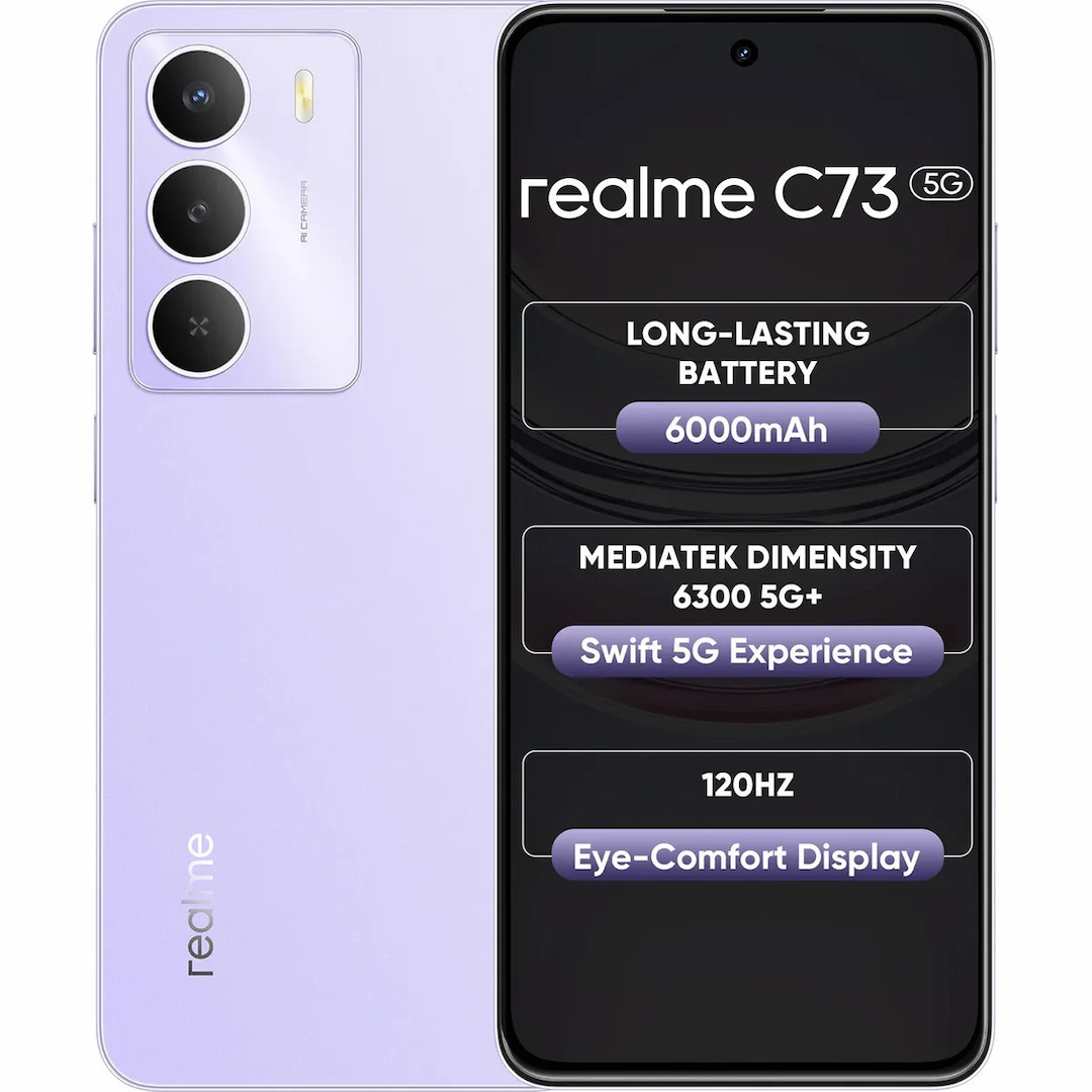 Realme C73 5G (Crystal Purple, 4 GB + 64GB)  