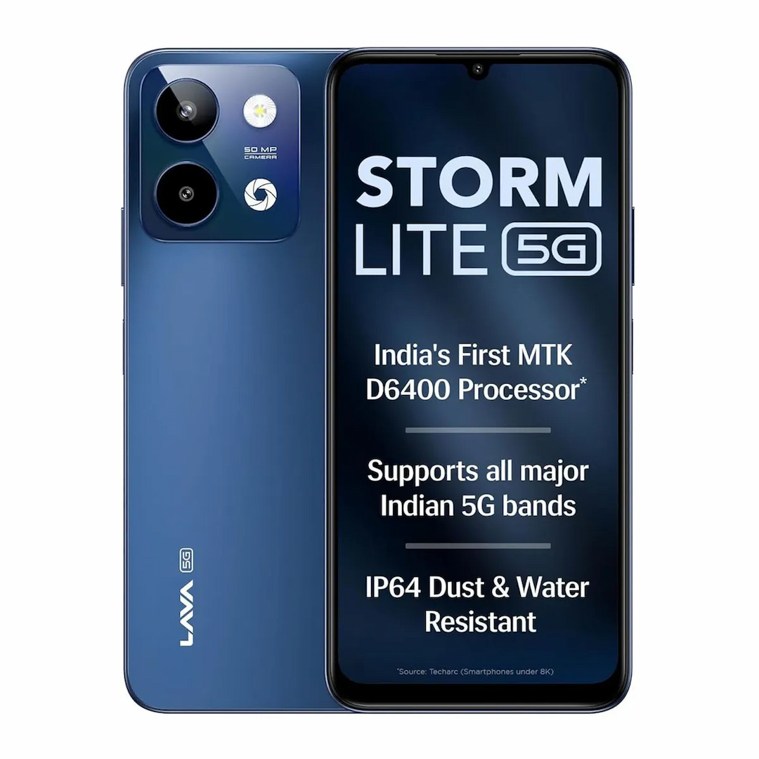 LAVA Storm Lite 5G (Astral Blue, 4GB + 64GB)