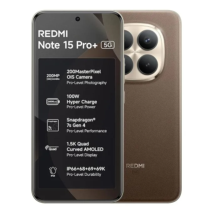 REDMI Note 15 Pro+ 5G (Coffee Mocha, 12GB RAM, 256GB Storage)