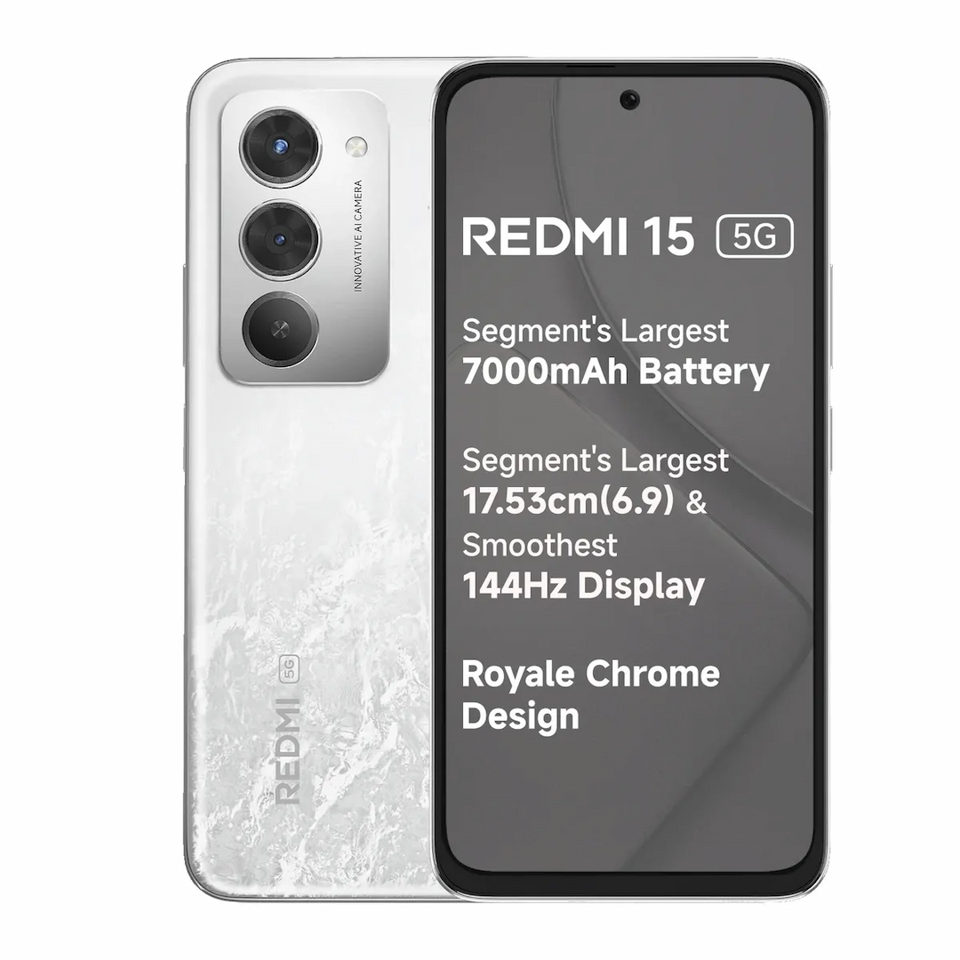 Redmi 15 5G (Frosted White, 8GB + 128GB)