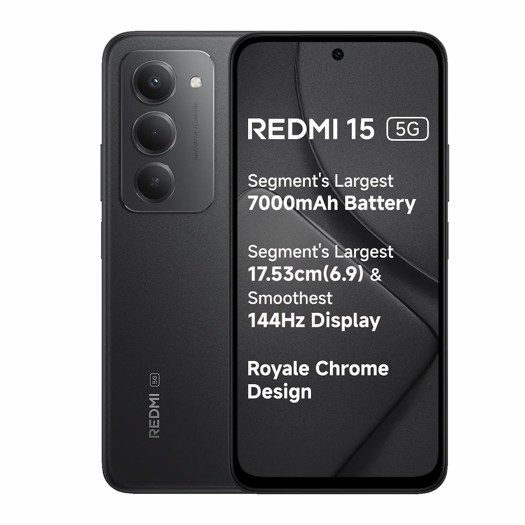 Redmi 15 5G (Midnight Black, 8GB + 256GB)