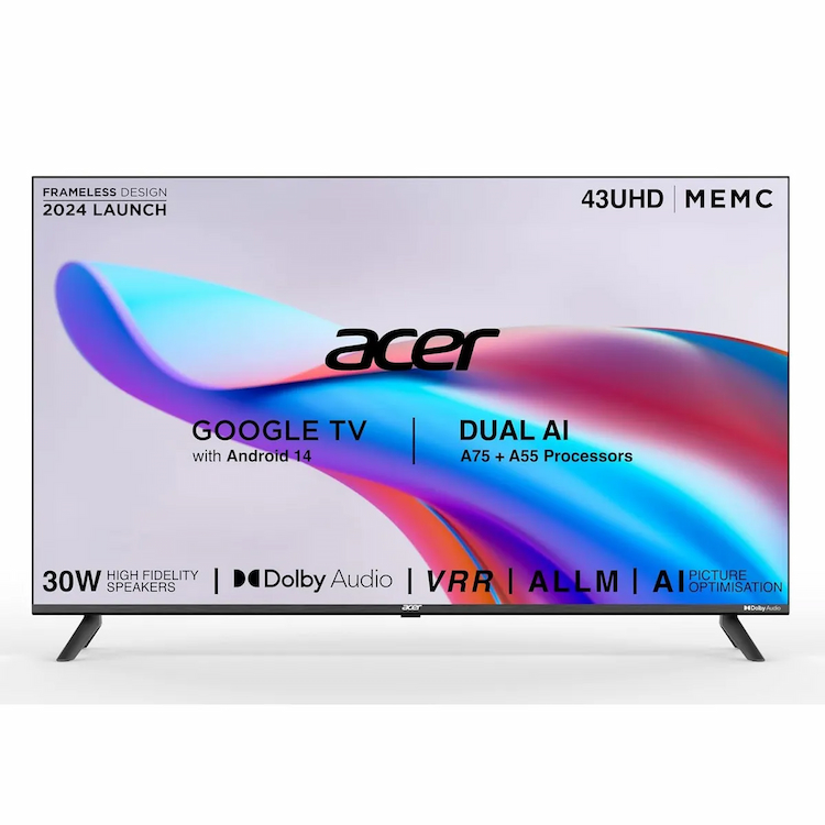 Acer 43 Inch I Pro Series 4K UHD LED TV (AR43UDIGU2875AT)