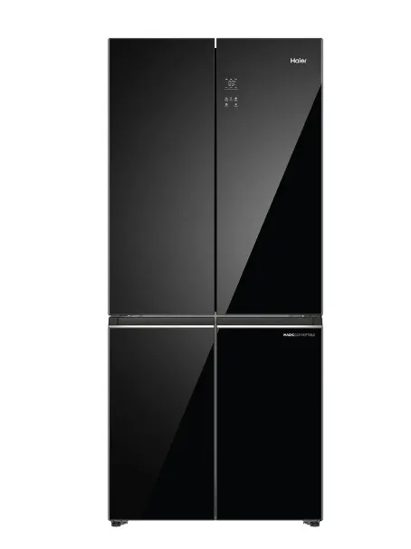 HAIER 520L Black Glass 4-Door Convertible Refrigerator (HRB-600KGU1)