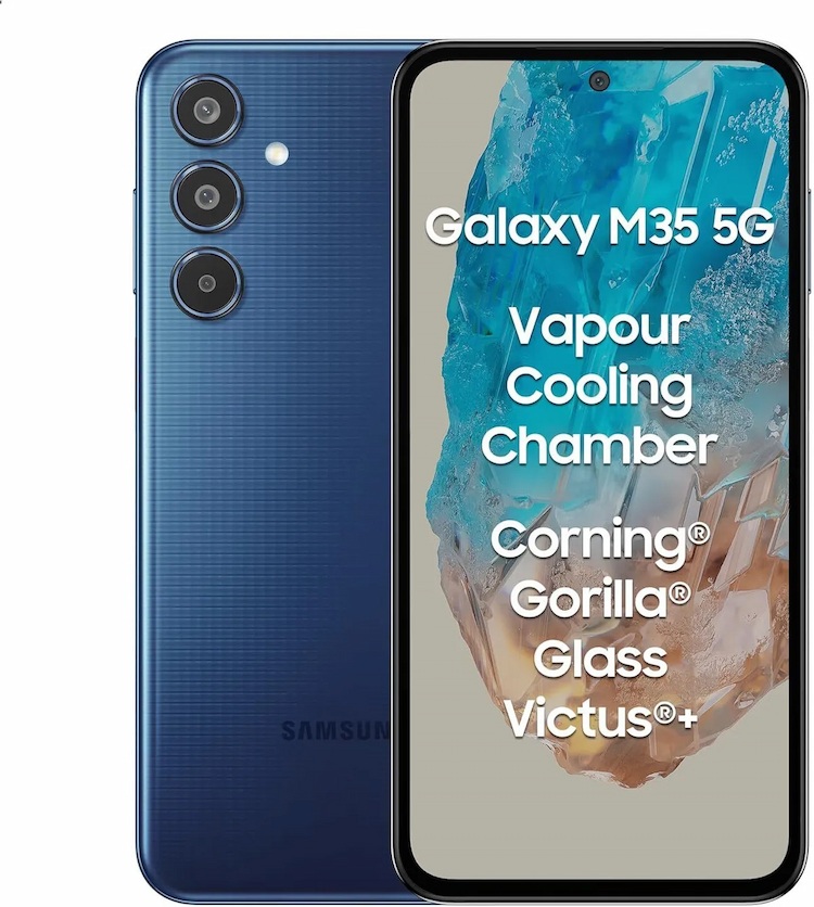 Samsung M35 5G (Moonlight Blue, 8GB + 128 GB)