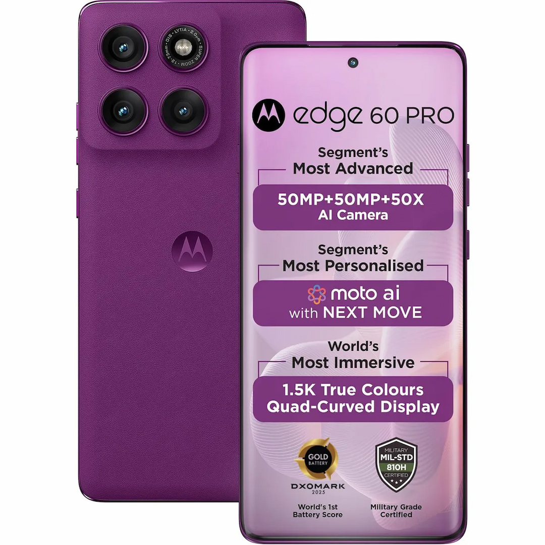 Moto Edge 60 Pro 5G (Pantone Sparking Grape, 12GB + 256 GB)