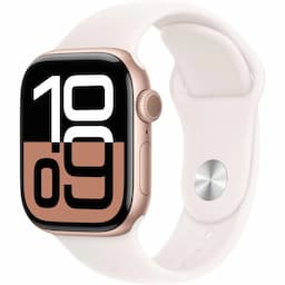 Apple Watch Series 10 GPS 42MM (Rose Gold Aluminium Case, Light Blush Sport Band-S/M)
