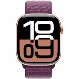 Apple Watch Series 10 GPS 42MM (Rose Gold Aluminium Case, Plum Sport Loop)