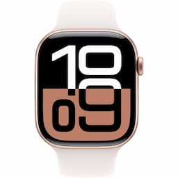 Apple Watch Series 10 GPS 46MM (Rose Gold Aluminium Case, Light Blush Sport Band-S/M)