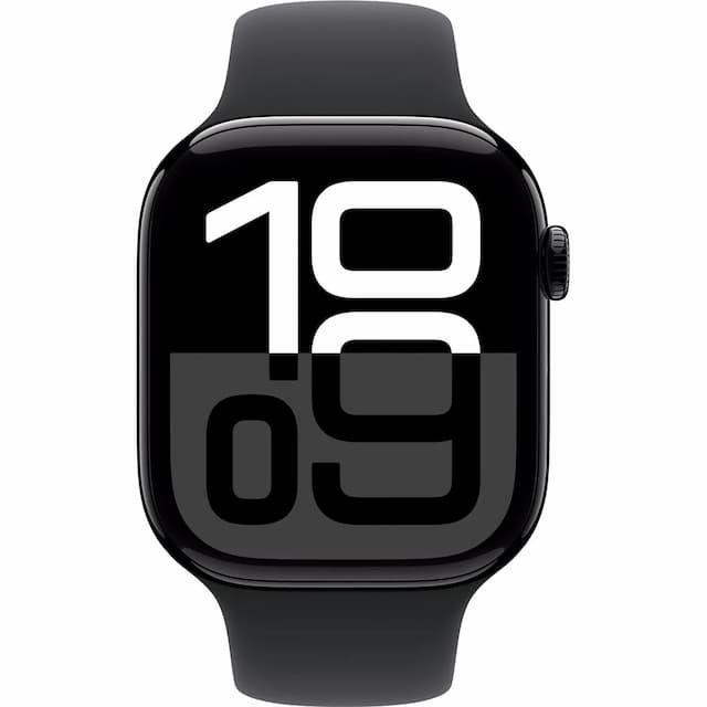 Apple Watch Series 10 GPS + CELLULAR 46MM ( Jet Black Aluminium Case, Black Sport Band-M/L)