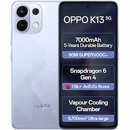 OPPO K13 5G  (Icy Purple, 8 GB + 256 GB)