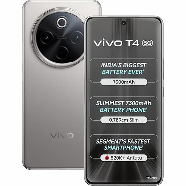 Vivo T4 5G (Phantom Grey, 8GB + 256 GB)