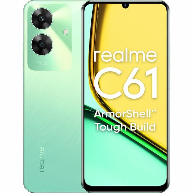 Realme C61 (Safari Green, 4 GB + 64GB)  