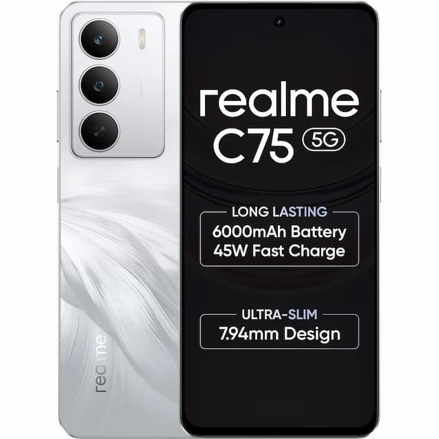 Realme C75 5G (Lily White, 4 GB + 128 GB)  