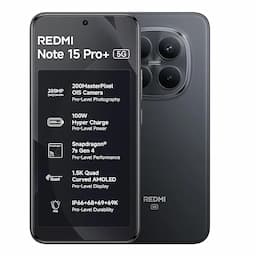 REDMI Note 15 Pro+ 5G (Carbon Black, 8GB RAM, 256GB Storage)