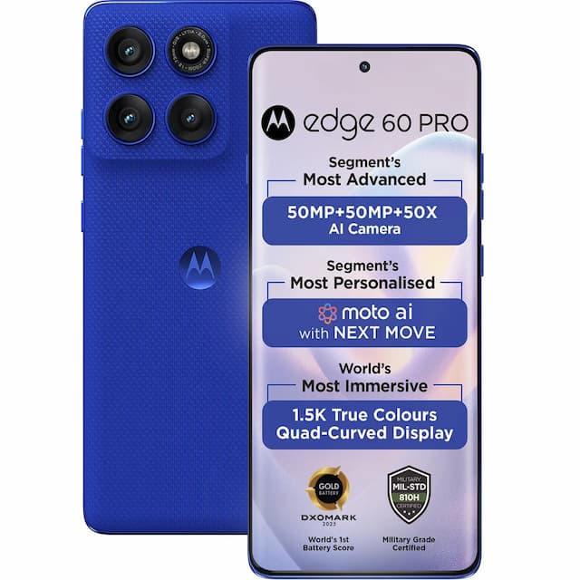 Moto Edge 60 Pro 5G (Pantone Dazzling Blue, 12GB + 256 GB)