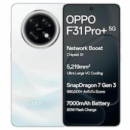 OPPO F31 Pro+ 5G (Himalayan White, 12GB RAM, 256GB)