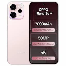OPPO Reno 15C 5G (Afterglow Pink, 256 GB) (12 GB RAM)