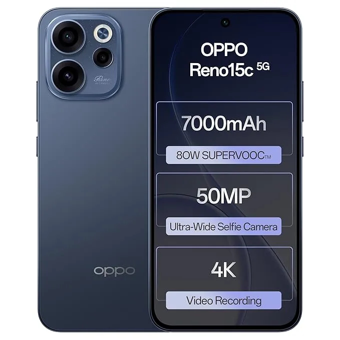 OPPO Reno 15C 5G (Twilight Blue, 256 GB) (8 GB RAM)