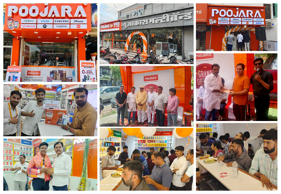 Poojara Telecom Expands with Grand Store Openings in Surendranagar, Jaipur, Akkalkot & Virar!