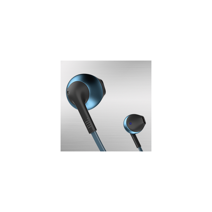 JBL T205BT Pure Bass Wireless Metal Earbud Headphones with Mic Blue Poojara Telecom