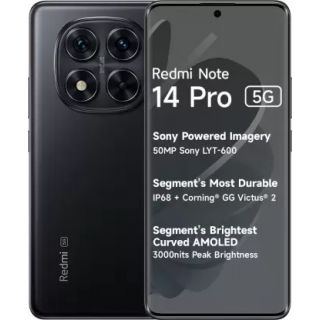 Redmi Note 14 Pro 5G (Titan Black, 8GB + 128GB)