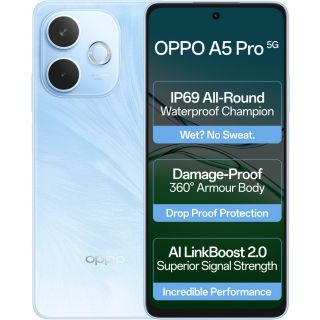 Oppo A5 PRO 5G (8GB + 256GB,  Feather Blue)