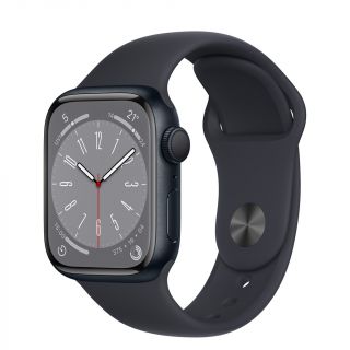 Apple Watch Series 8 Midnight Aluminium Case with Midnight Sport Band (45MM, GPS)
