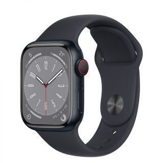 Apple Watch Series 8 Midnight Aluminium Case with Midnight Sport Band (45MM, GPS + Cellular)