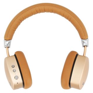 Barwa BBH401 On The Ear Wireless Bluetooth Headphone (Golden & Brown)