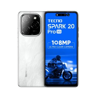 Tecno Spark 20 Pro 5G  (Glossy White , 8GB + 256GB)