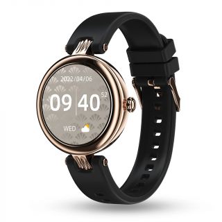 Pebble Venus Smartwatch for Women (Midnight Gold)