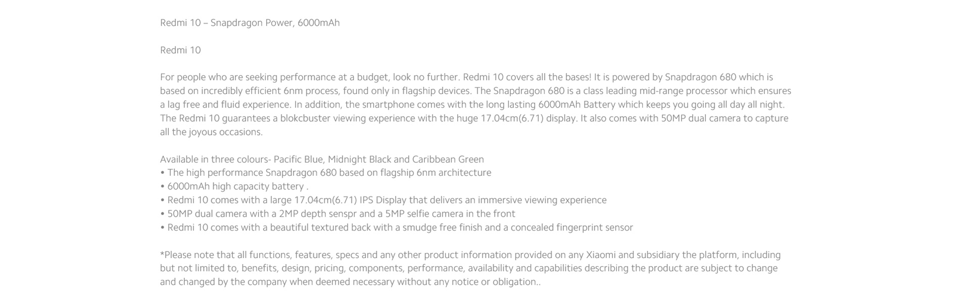 redmi 10