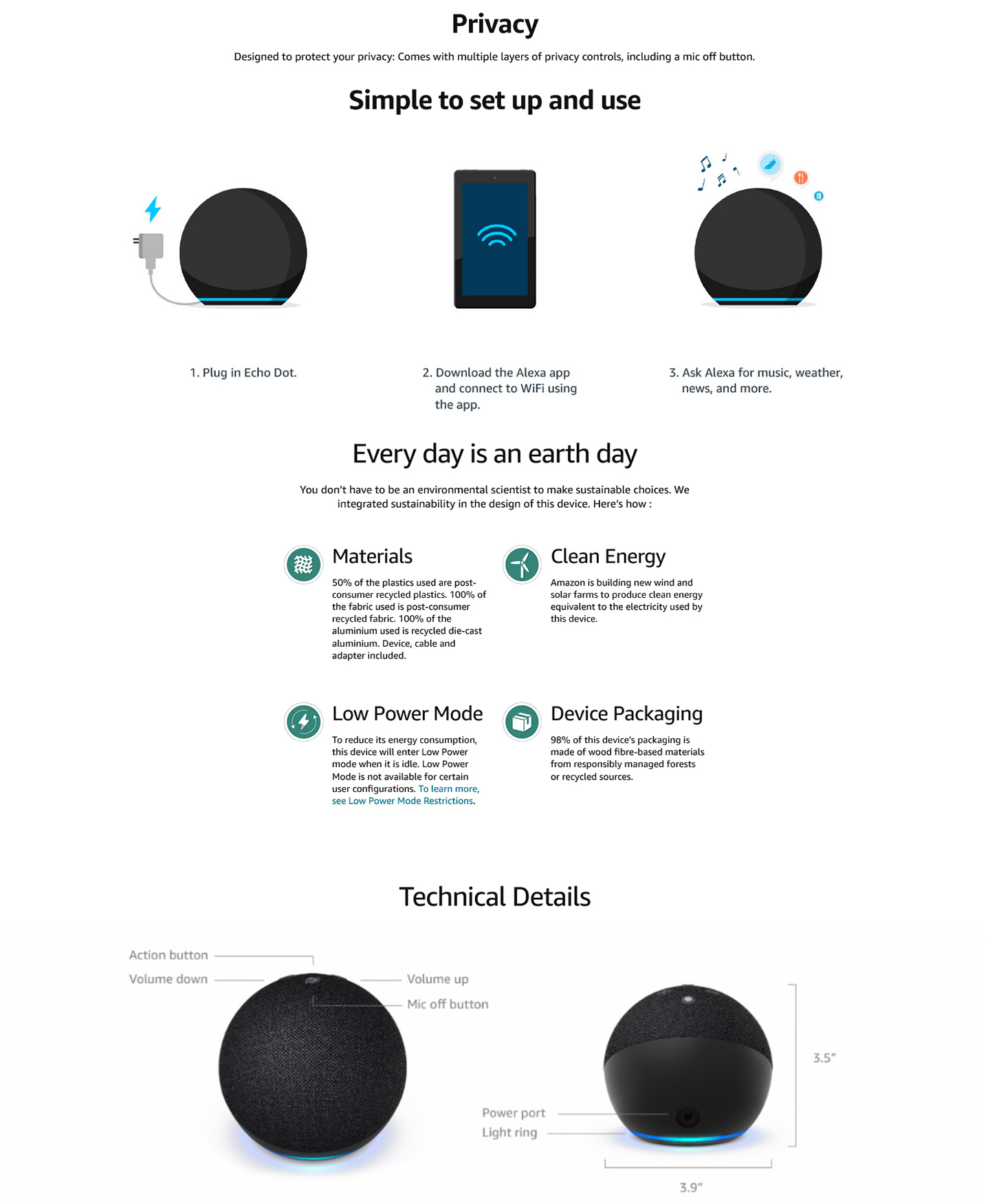 Echo Dot (5th Gen) Alexa Smart Speaker (Black) Poojara